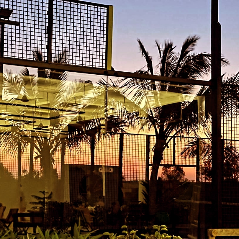 Campi padel al tramonto